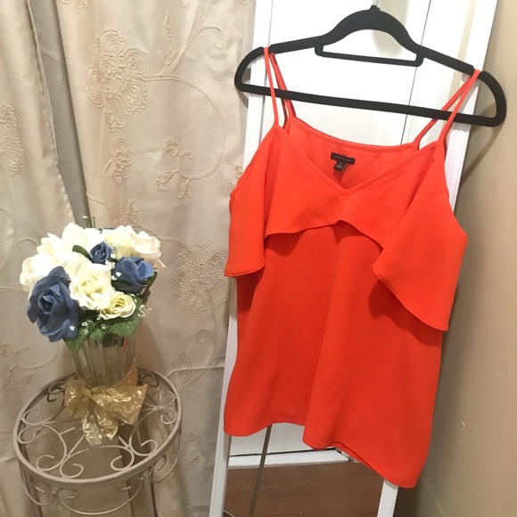 NWT Ann Taylor Cold Shoulder Ruffle V Neck Top XS - Picture 3 of 7